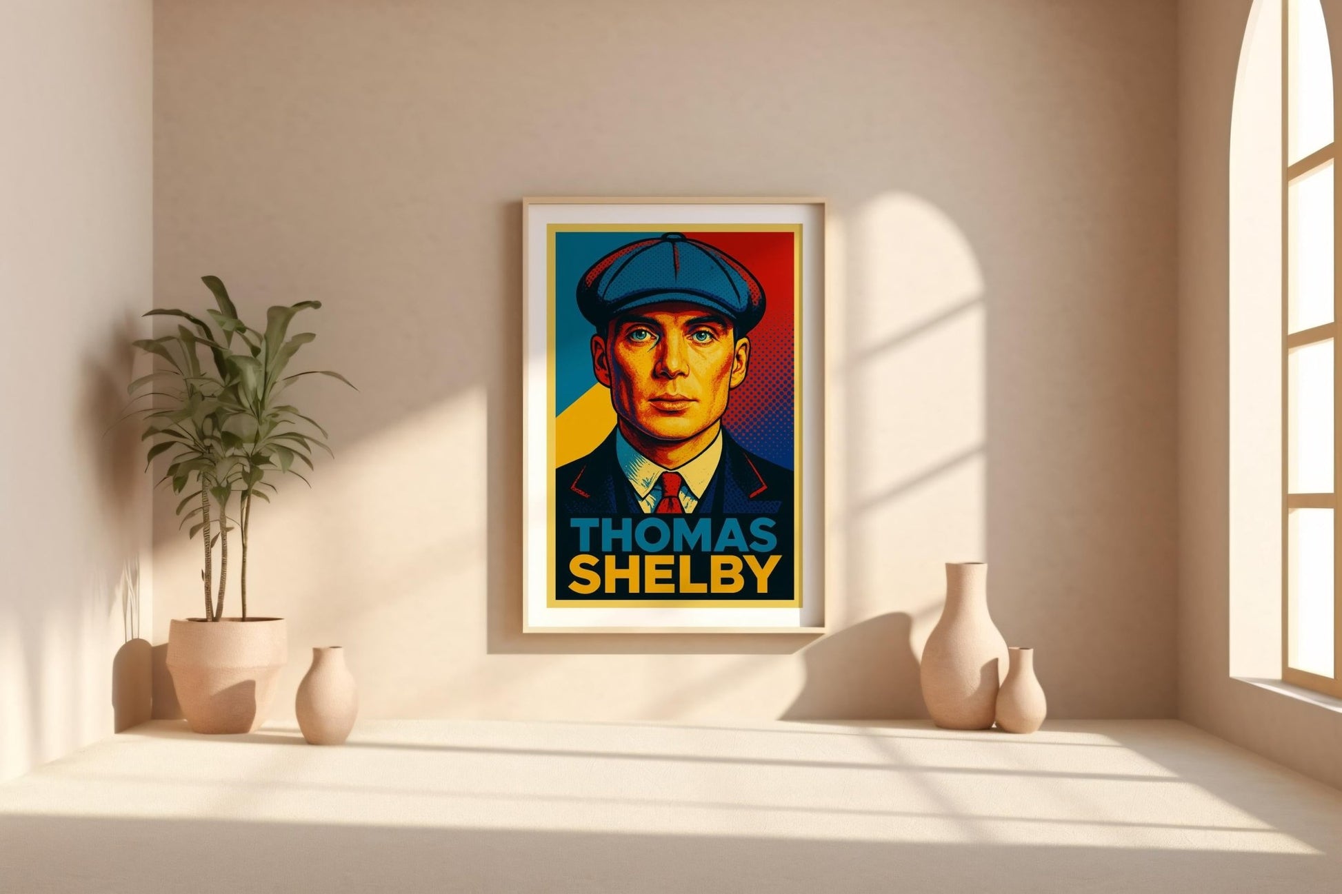 Thomas Shelby Poster – Bold Peaky Blinders Wall Art, Pop Graphic Crime Boss Print, Retro Gangster Decor for TV & Film Fans - Just Great Posters