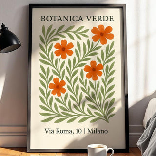 Botanical Wall Art, Italian Flower Poster, Greenery Plant Print, Milano Travel Decor, 260gsm Paper, Free Shipping - Just Great Posters