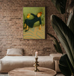 Sleeping Girl on Sofa Art Print | Soft Modern Figurative Painting with Book | Cozy Minimalist Wall Art for Reading Lovers & Introverts - Just Great Posters
