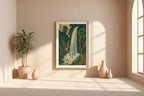 Japanese Waterfall Art Print | Vintage Landscape Poster in Ukiyo - e Style | Tranquil Nature Wall Art for Zen Spaces & Classic Homes - Just Great Posters