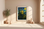 Scary Starry Night Poster – Horror Movie Mashup Wall Art, Scary Funny Van Gogh Style Print for Halloween or Film Buff Decor - Just Great Posters