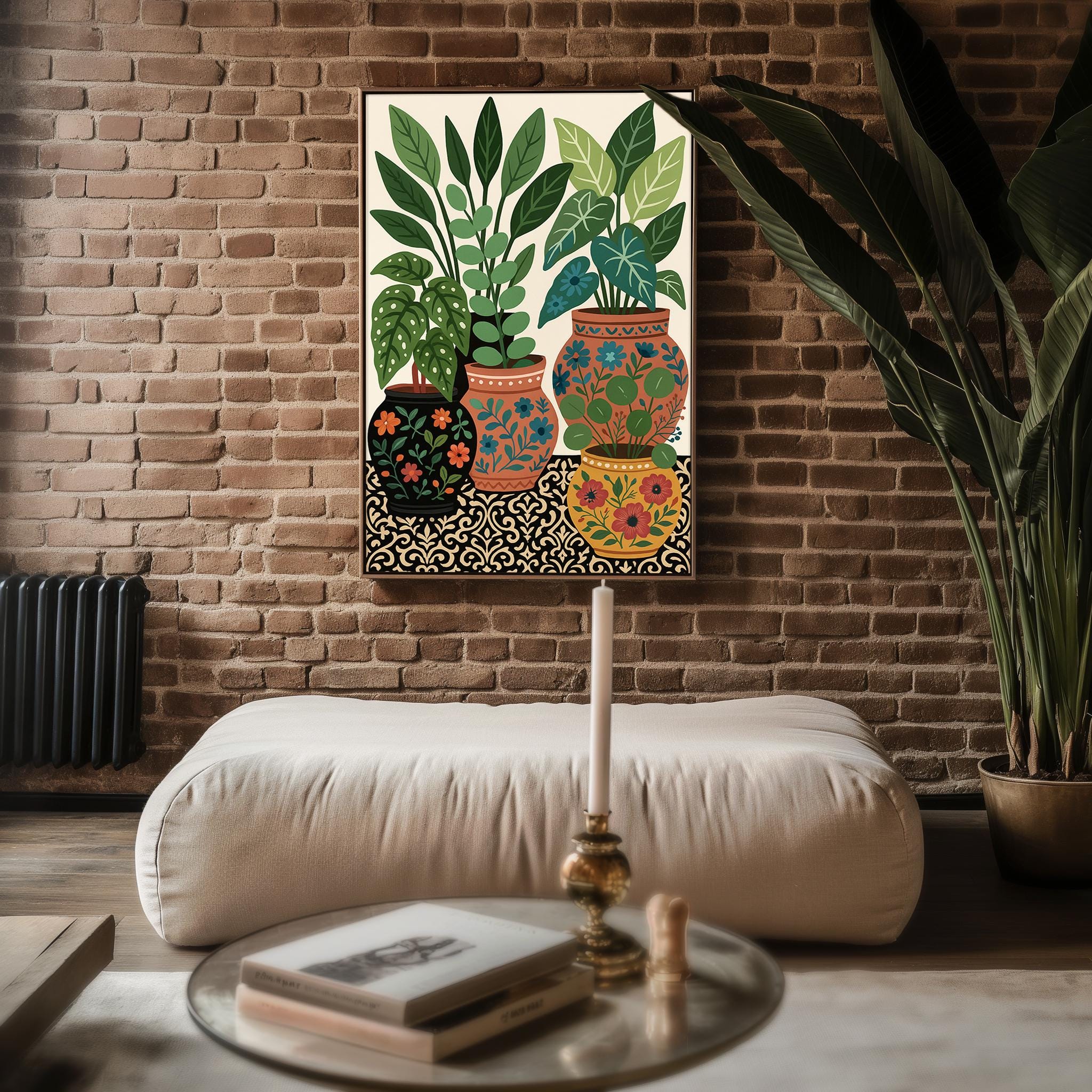 Potted Plant Art Print | Botanical Illustration Poster for Plant Lovers | Greenery Wall Decor for Home or Office | Free Shipping - Just Great Posters