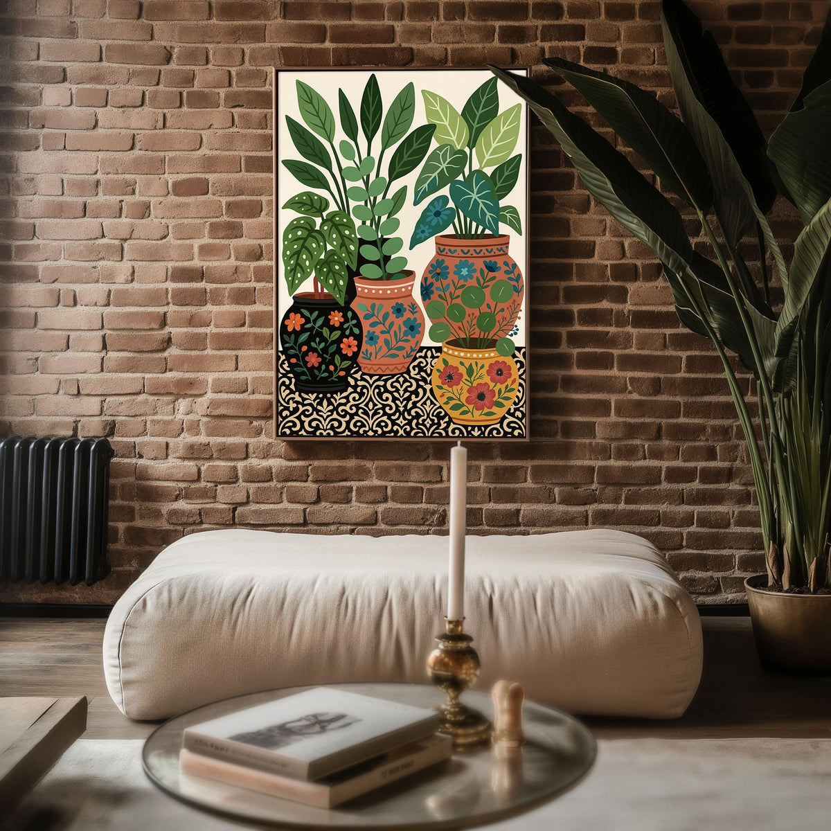 Potted Plant Art Print | Botanical Illustration Poster for Plant Lovers | Greenery Wall Decor for Home or Office | Free Shipping - Just Great Posters