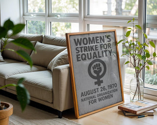 Feminist Protest Poster – Women’s Strike for Equality 1970 Print, Vintage Repro for Bold Feminist Wall Art or Political Gallery Space - Just Great Posters