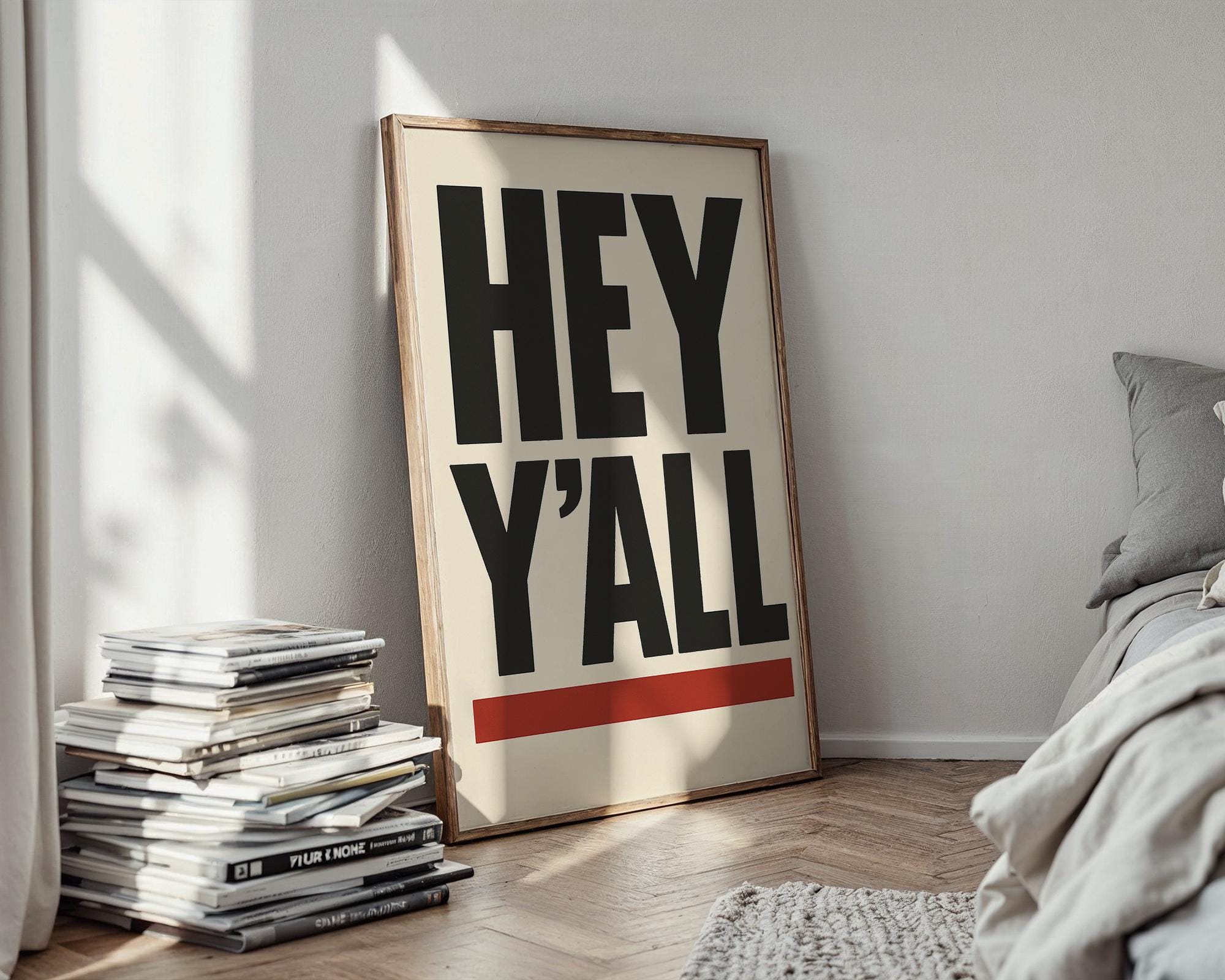 Southern Saying Wall Art - Bold Typography Poster - Funny Country Print - Western Home Decor - Southern Phrase Art - Free Shipping - Just Great Posters