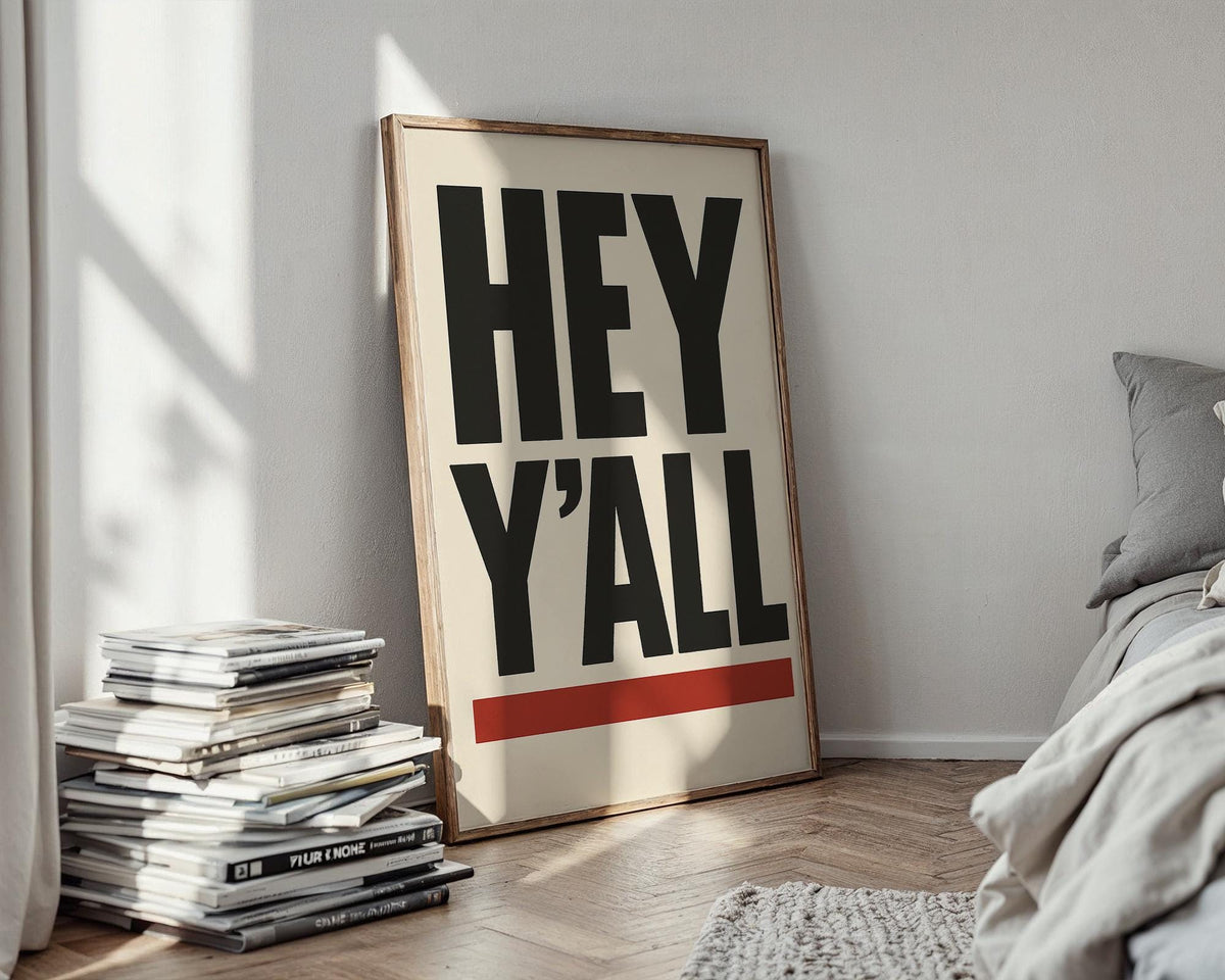 Southern Saying Wall Art - Bold Typography Poster - Funny Country Print - Western Home Decor - Southern Phrase Art - Free Shipping - Just Great Posters