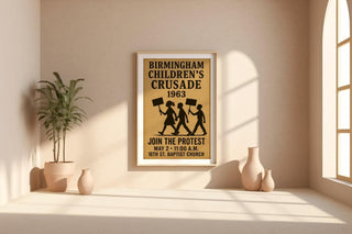 Children’s Crusade 1963 Poster | Vintage Civil Rights Youth Protest Art | Birmingham March Wall Print | Free Shipping Always Included - Just Great Posters