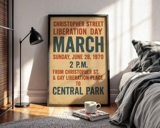 Christopher Street Liberation Day Poster | 1970 Pride March Vintage Art | LGBTQ+ Protest Wall Print for Queer History Lovers | Free Ship - Just Great Posters