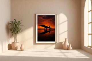 Concorde Jet Sunset Poster | Supersonic Plane Silhouette Art for Aviation Lovers | Modern Travel Wall Print | Free Shipping Always - Just Great Posters