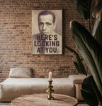 Here’s Looking at You Poster | Vintage Film Noir Wall Art with Iconic Quote | Classic Hollywood Style Print | Free Shipping Always - Just Great Posters