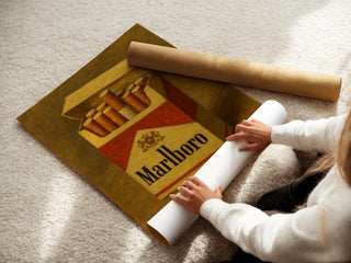 Marlboro Pack Poster | Vintage Cigarette Still Life Wall Art with Retro Americana Vibe | Bold Smoker Decor Print | Free Shipping Always - Just Great Posters