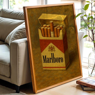 Marlboro Pack Poster | Vintage Cigarette Still Life Wall Art with Retro Americana Vibe | Bold Smoker Decor Print | Free Shipping Always - Just Great Posters