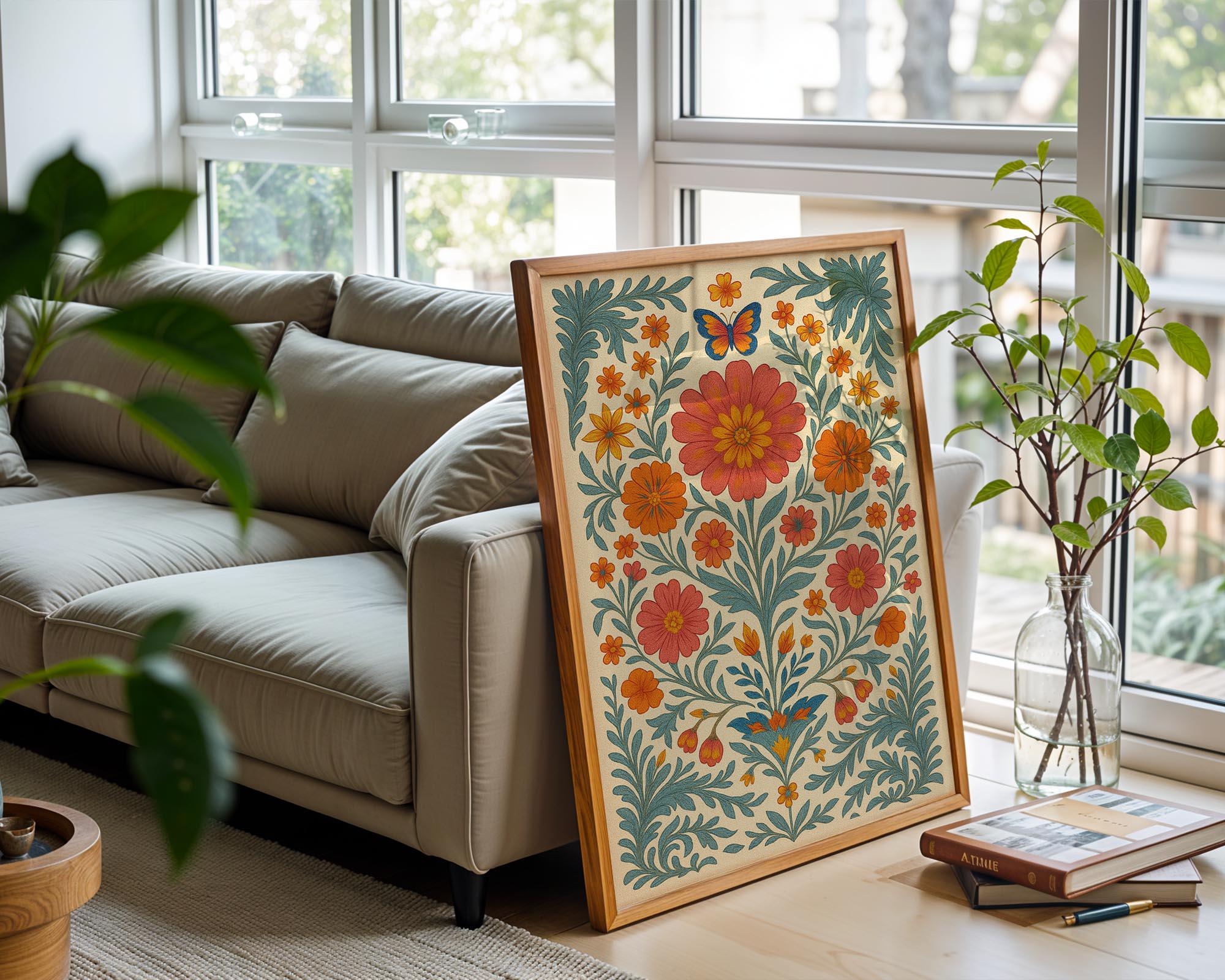 Vintage Mexican Poster, Mexican Prints, Mexican Decor, Traditional Latin Decor, Floral Print, Botanical Wall Art, Tropical Print, Latin Art - Just Great Posters