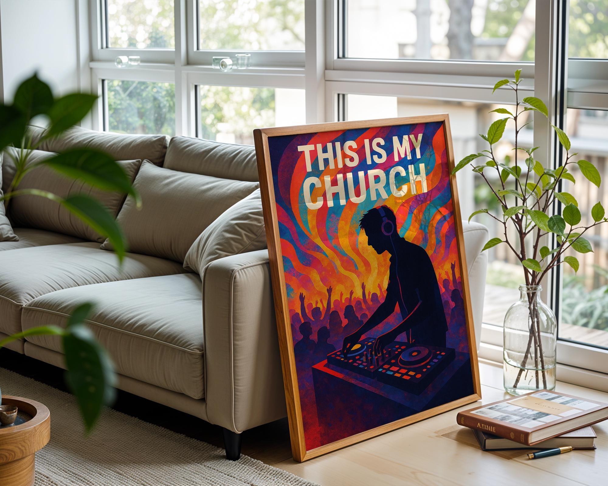 Club DJ Poster – Bold Rave Wall Art for Music Lovers, Retro Club Scene Print with Vibrant Colors, EDM Decor, Free Shipping - Just Great Posters