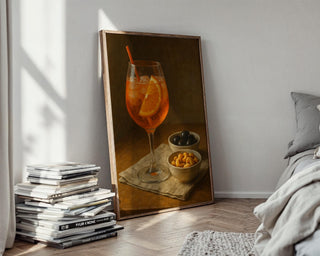 Aperol Spritz Cocktail Art Print – Italian Summer Drink Poster, Retro Bar Wall Art, Orange Aperitif Kitchen Decor, Free Shipping - Just Great Posters
