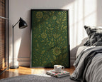 Gold Floral Botanical Wall Art – Embossed Looking Flower Print, Elegant Textured Nature Poster, Garden - Inspired Luxe Home Decor - Just Great Posters