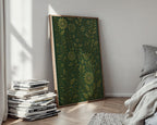 Gold Floral Botanical Wall Art – Embossed Looking Flower Print, Elegant Textured Nature Poster, Garden - Inspired Luxe Home Decor - Just Great Posters