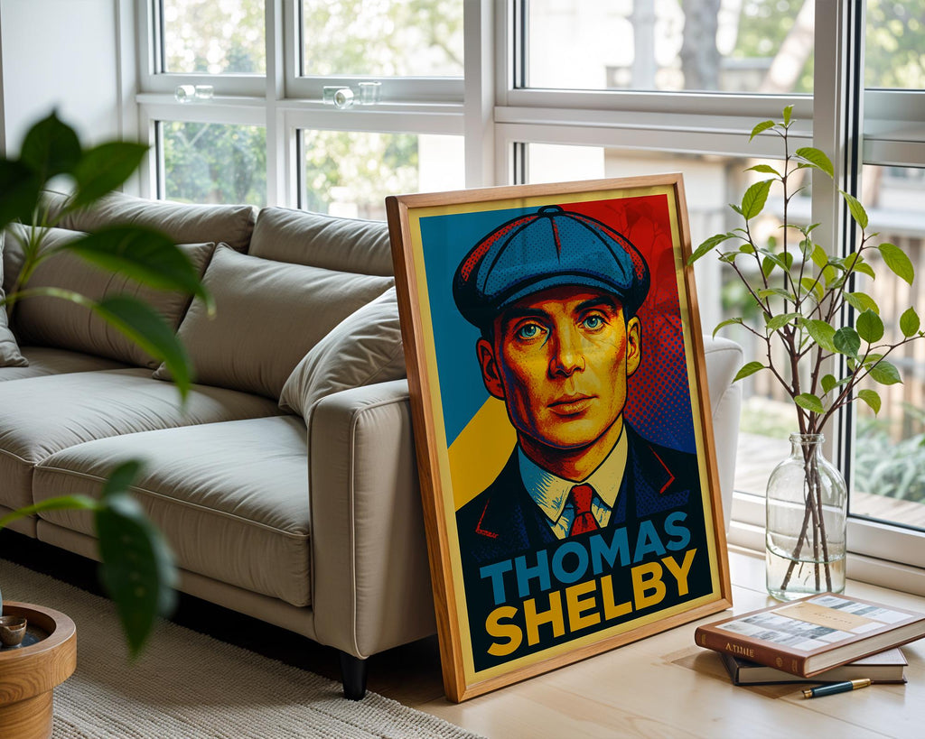 Thomas Shelby Poster – Bold Peaky Blinders Wall Art, Pop Graphic Crime Boss Print, Retro Gangster Decor for TV & Film Fans - Just Great Posters