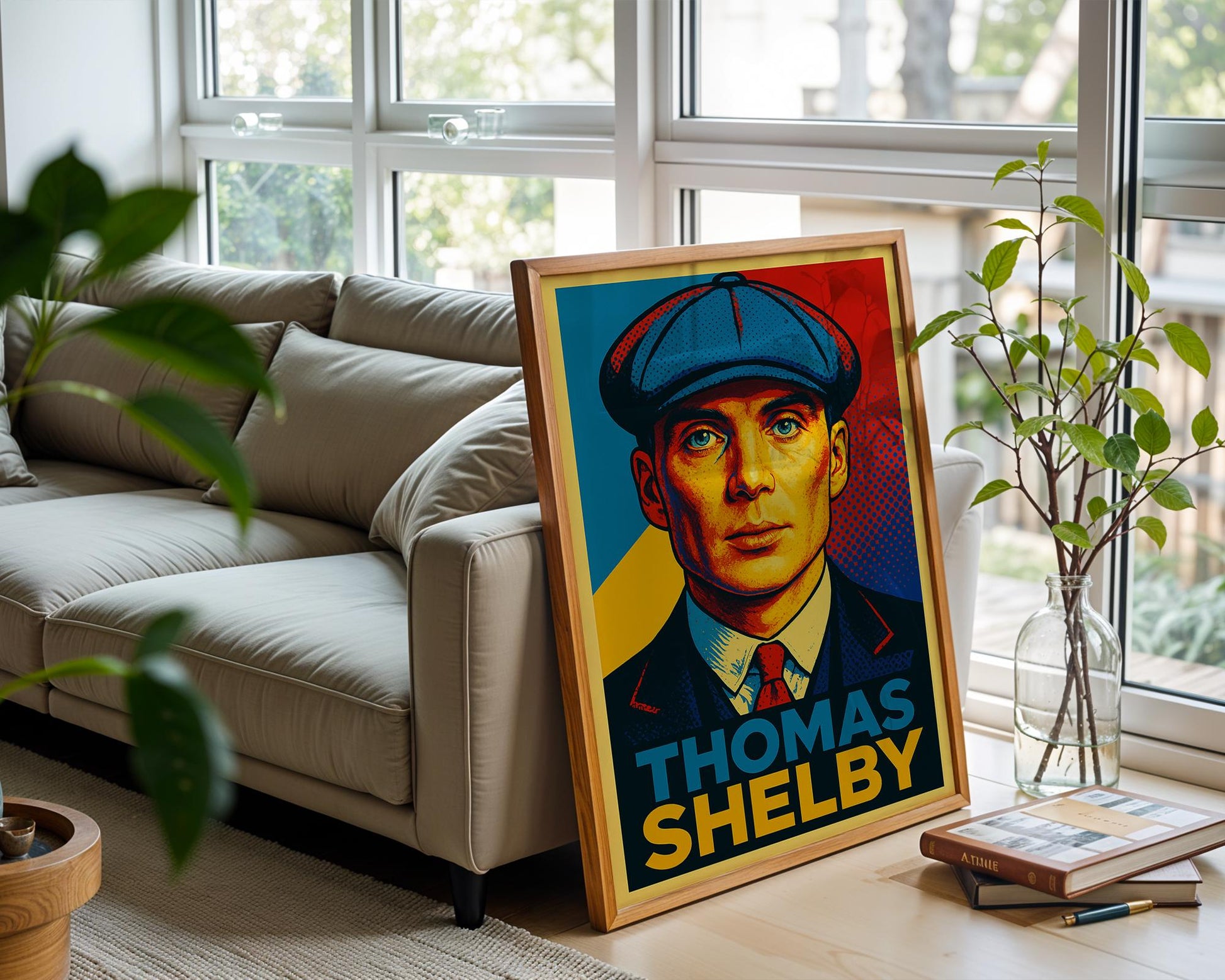Thomas Shelby Poster – Bold Peaky Blinders Wall Art, Pop Graphic Crime Boss Print, Retro Gangster Decor for TV & Film Fans - Just Great Posters