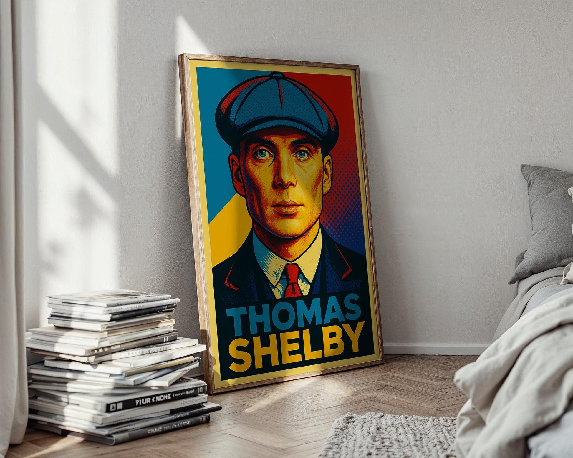 Thomas Shelby Poster – Bold Peaky Blinders Wall Art, Pop Graphic Crime Boss Print, Retro Gangster Decor for TV & Film Fans - Just Great Posters