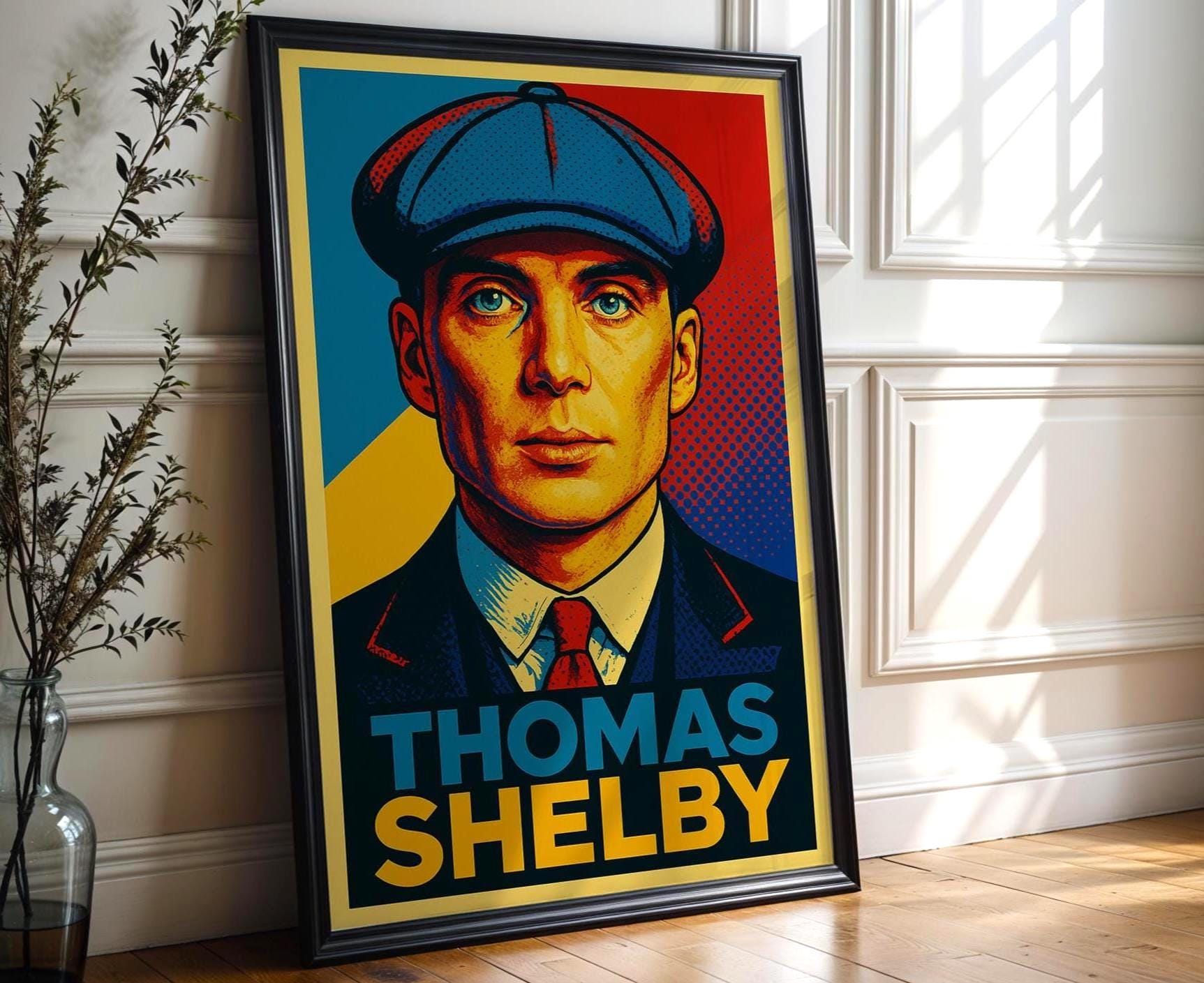 Thomas Shelby Poster – Bold Peaky Blinders Wall Art, Pop Graphic Crime Boss Print, Retro Gangster Decor for TV & Film Fans - Just Great Posters