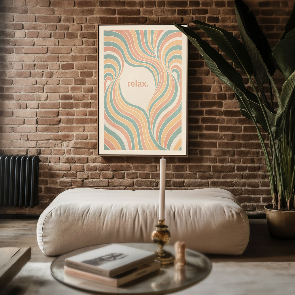 relax. – Calming Pastel Flow Print - Just Great Posters