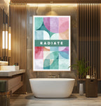Radiate – Soft Power Abstract Print - Just Great Posters