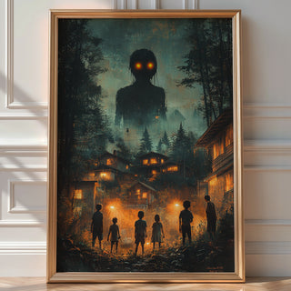 Glowing Eyes Forest Horror Poster - Just Great Posters