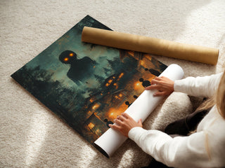 Glowing Eyes Forest Horror Poster - Just Great Posters