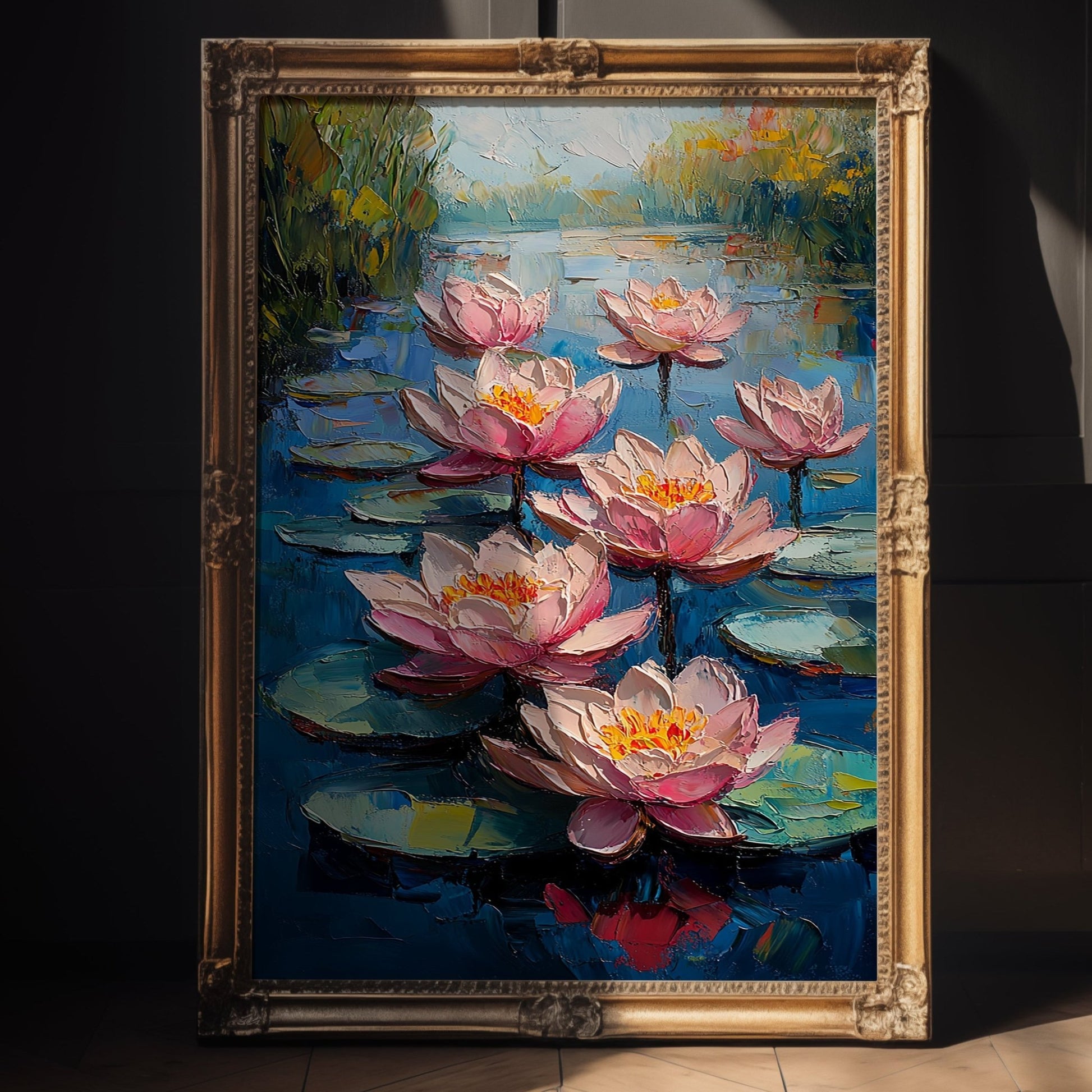 Blush Lotus Bloom – Water Lily Art Print - Just Great Posters