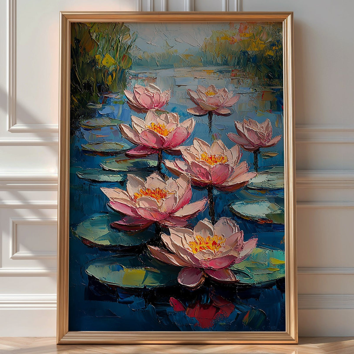 Blush Lotus Bloom – Water Lily Art Print - Just Great Posters