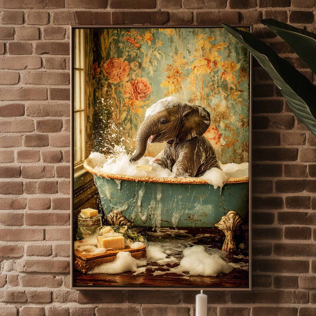 Baby Elephant Bathroom Art Print - Just Great Posters