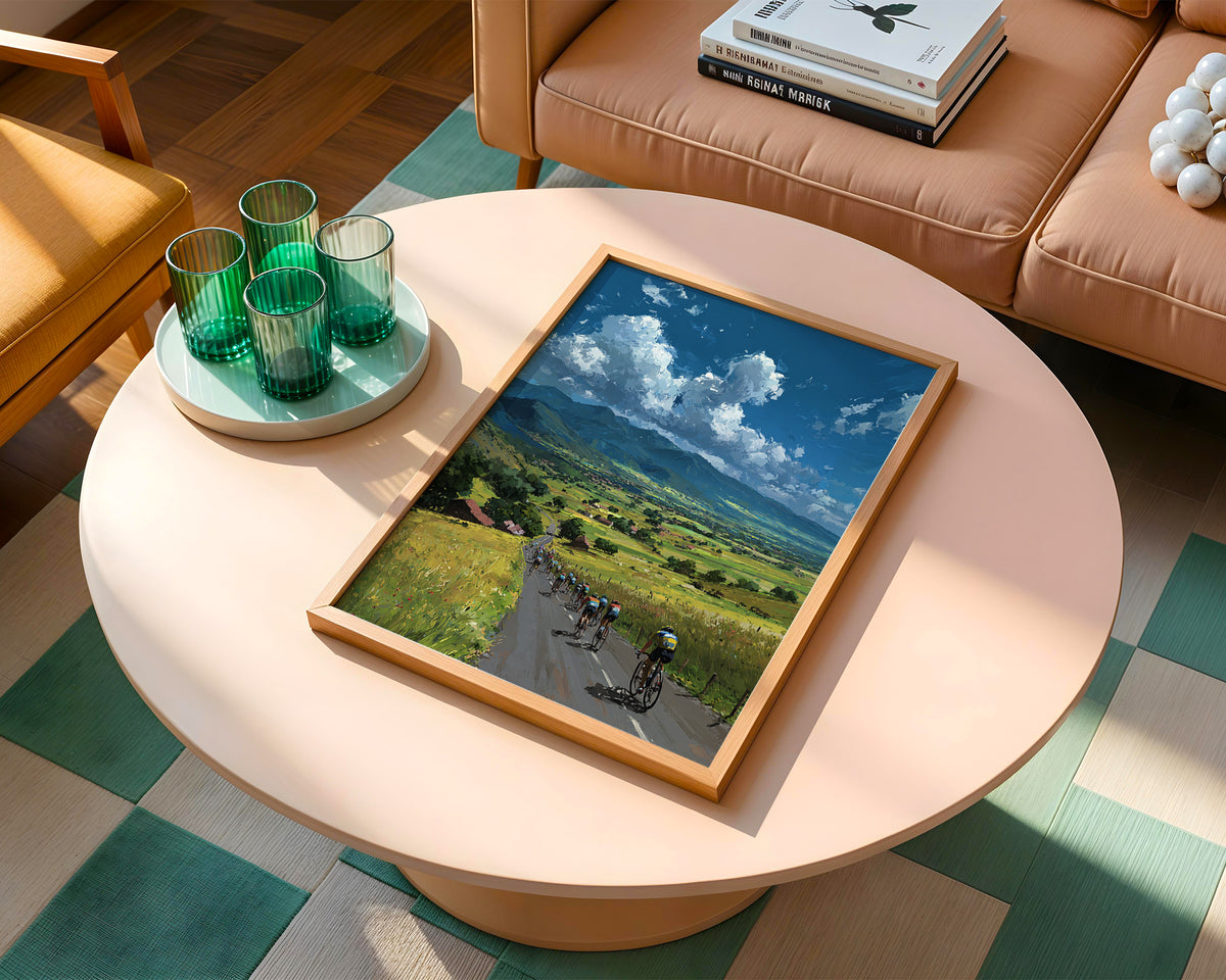 Cycling Through Countryside Print - Just Great Posters