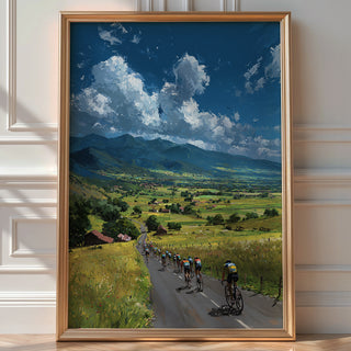 Cycling Through Countryside Print - Just Great Posters