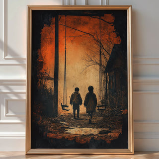 Haunting Kids Swing Poster – Moody Art - Just Great Posters