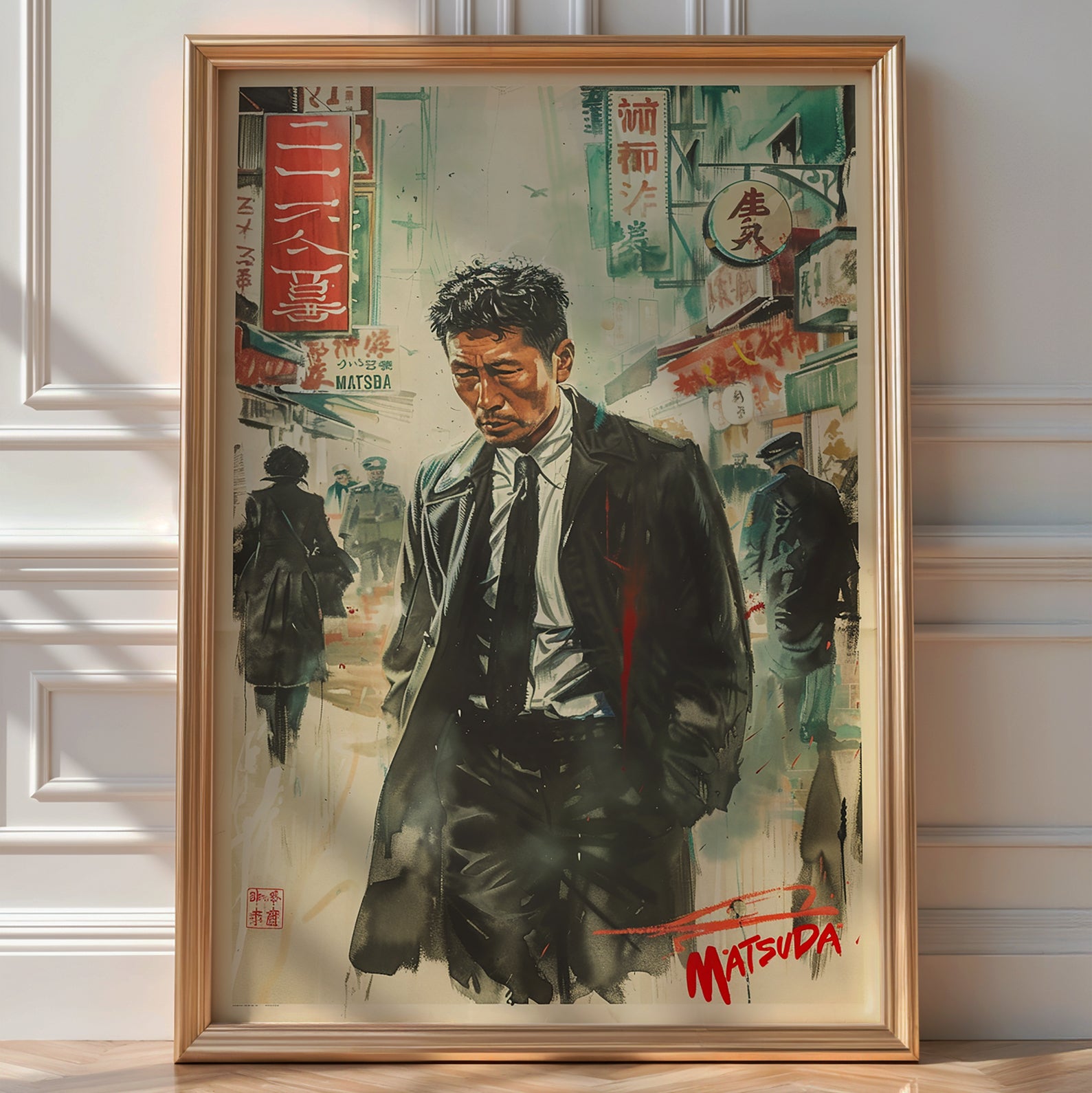 Tokyo Noir Poster – Retro Japanese Crime Film Art Print - Just Great Posters