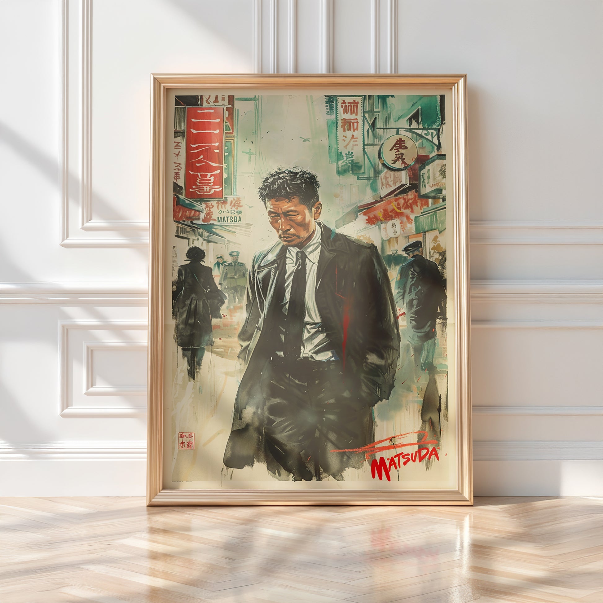 Tokyo Noir Poster – Retro Japanese Crime Film Art Print - Just Great Posters