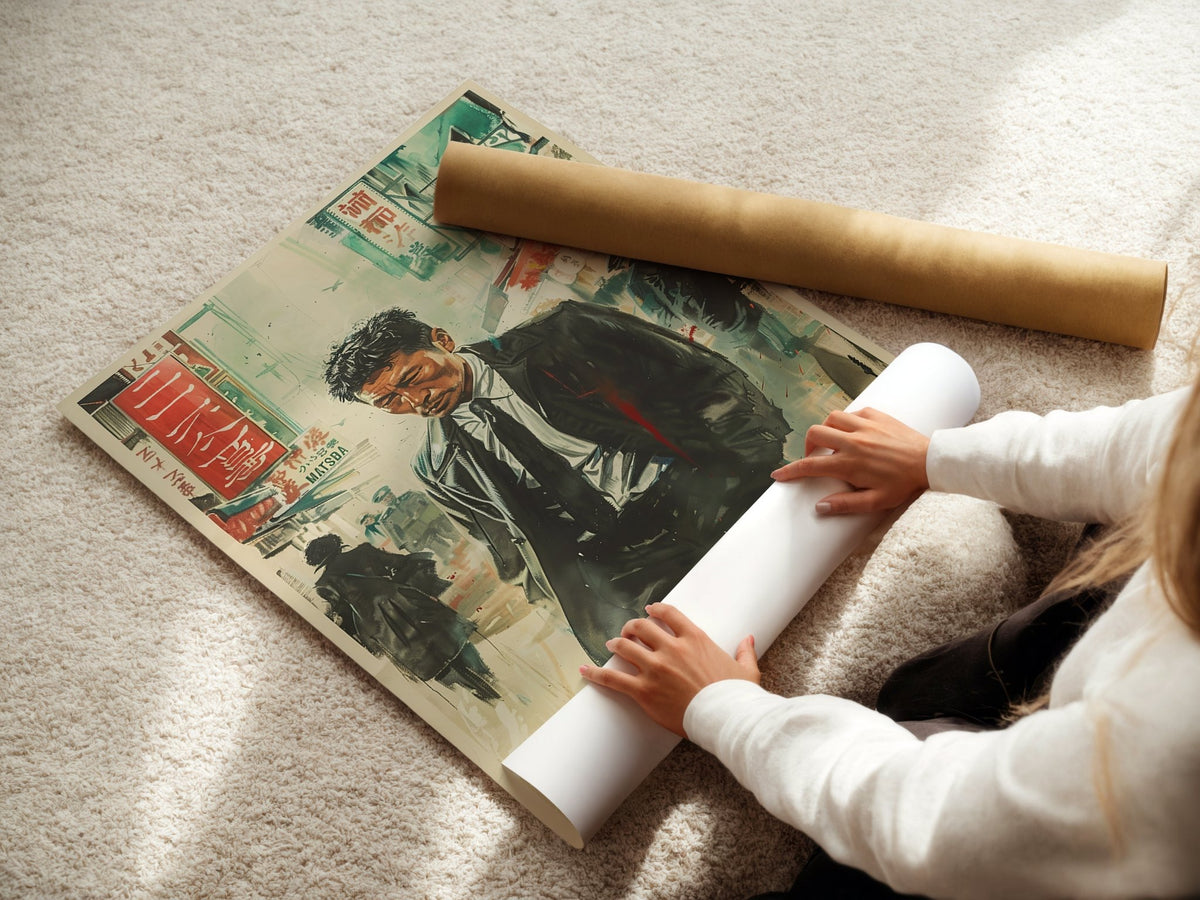 Tokyo Noir Poster – Retro Japanese Crime Film Art Print - Just Great Posters
