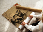 Temple Toad – Japanese Ink Frog Art Print - Just Great Posters
