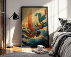 Storm Sailors – Japanese Woodblock Ocean Art Print - Just Great Posters