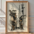 Ink‑Line Alley – Tokyo Street Pen & Wash - Just Great Posters