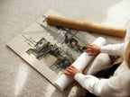 Ink‑Line Alley – Tokyo Street Pen & Wash - Just Great Posters