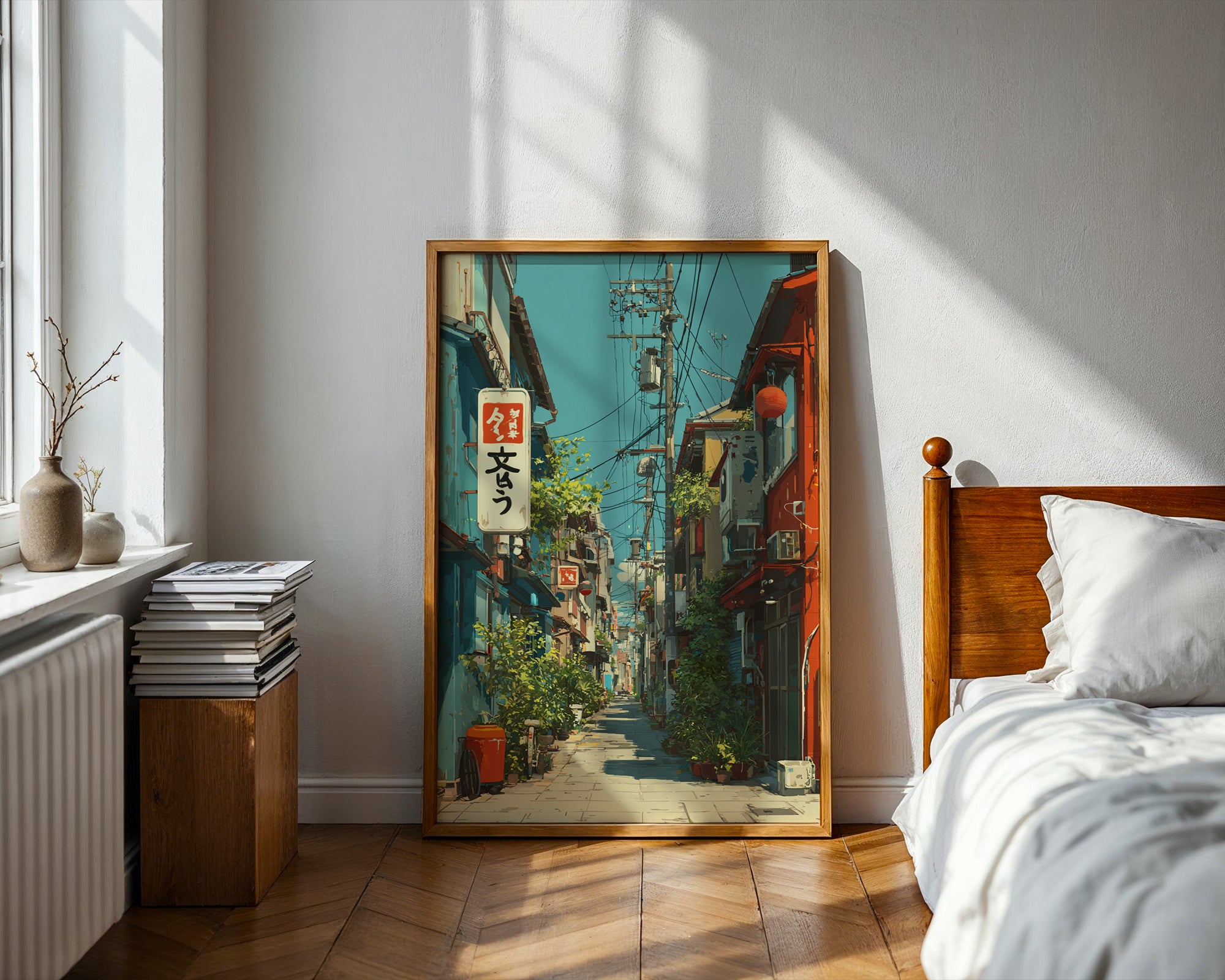 Wabi‑sabi Tokyo Alley Illustration - Just Great Posters