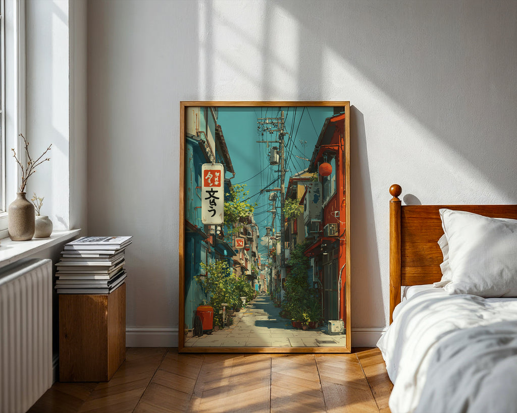Wabi‑sabi Tokyo Alley Illustration - Just Great Posters