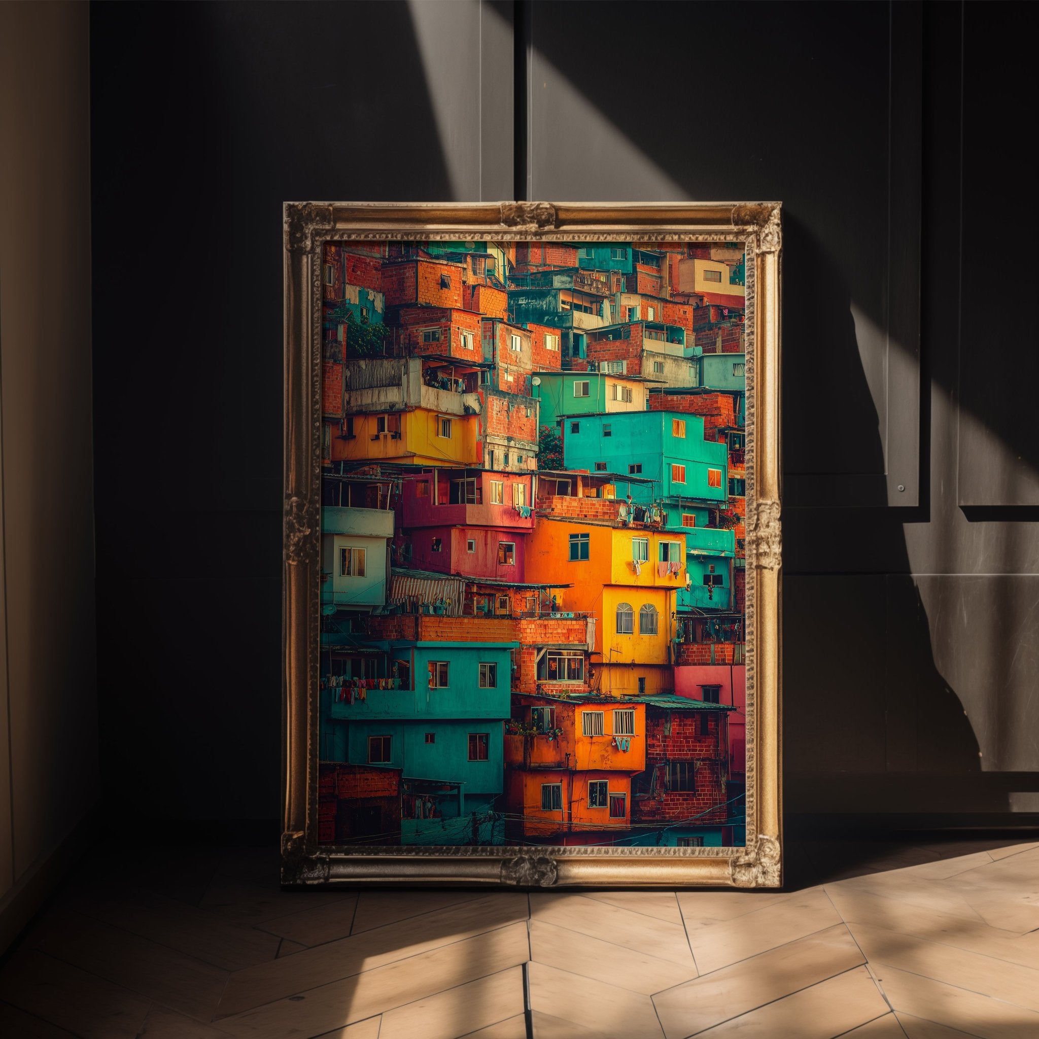 Favela Color Stack – Urban Brazil Wall Art Print - Just Great Posters