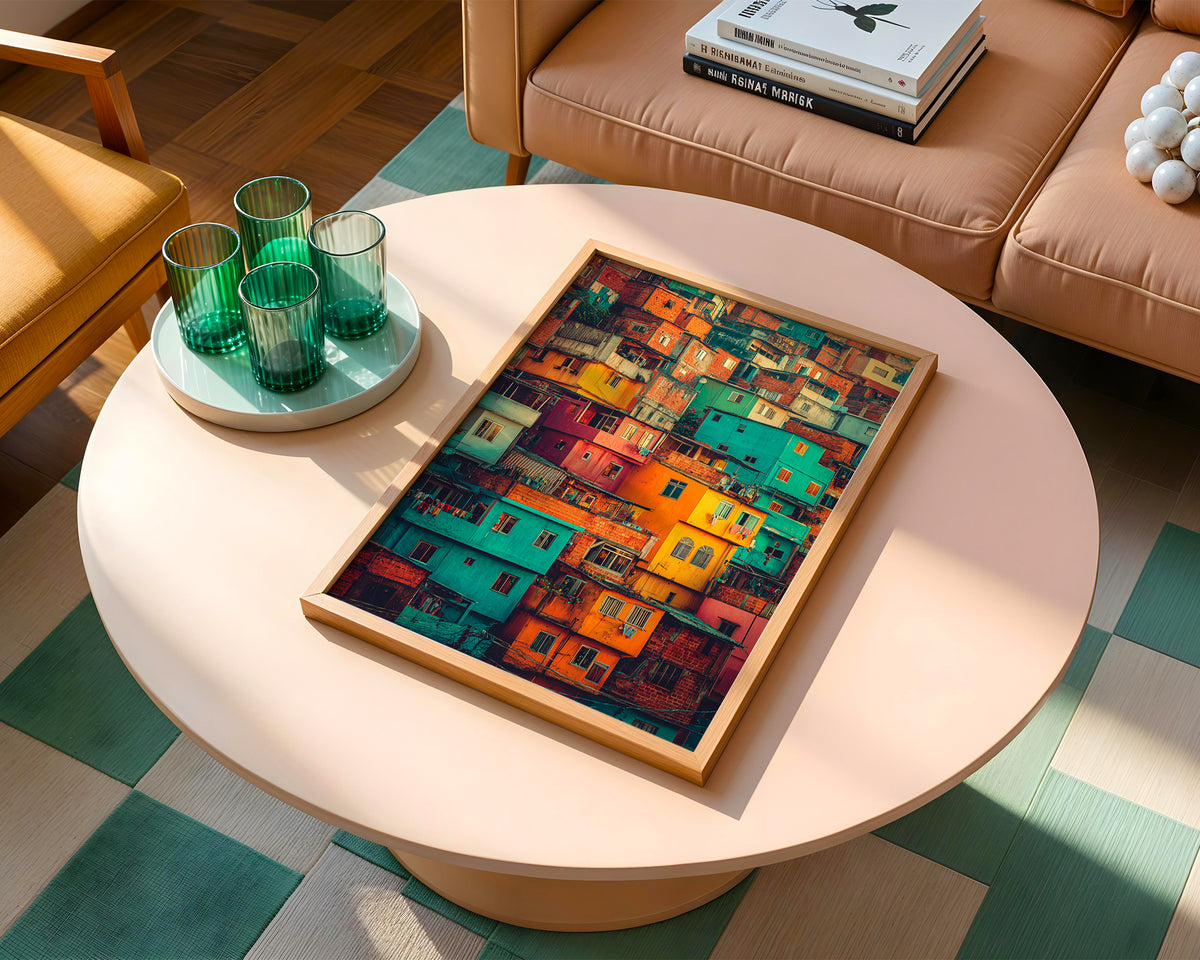 Favela Color Stack – Urban Brazil Wall Art Print - Just Great Posters