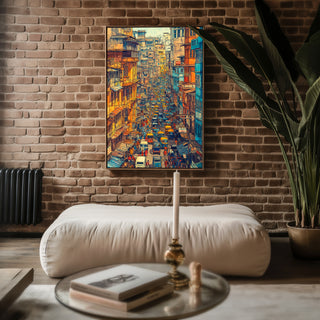 Mumbai Street Hustle Illustration – Vibrant Indian City Pen Drawing Poster - Just Great Posters