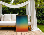 Teal to Orange Gradient Poster – Abstract Two - Color Wall Art - Just Great Posters