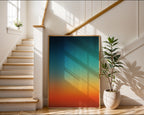 Teal to Orange Gradient Poster – Abstract Two - Color Wall Art - Just Great Posters