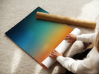 Teal to Orange Gradient Poster – Abstract Two - Color Wall Art - Just Great Posters